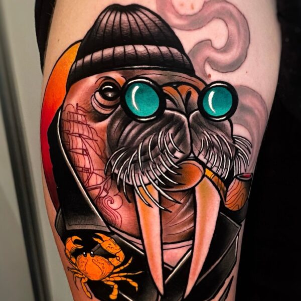 Tatuaje blackwork por Luan en Dida Tattoo Elche