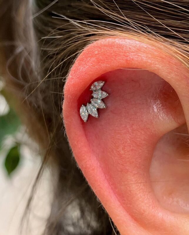 Piercing forward helix en Dida Tattoo Elche